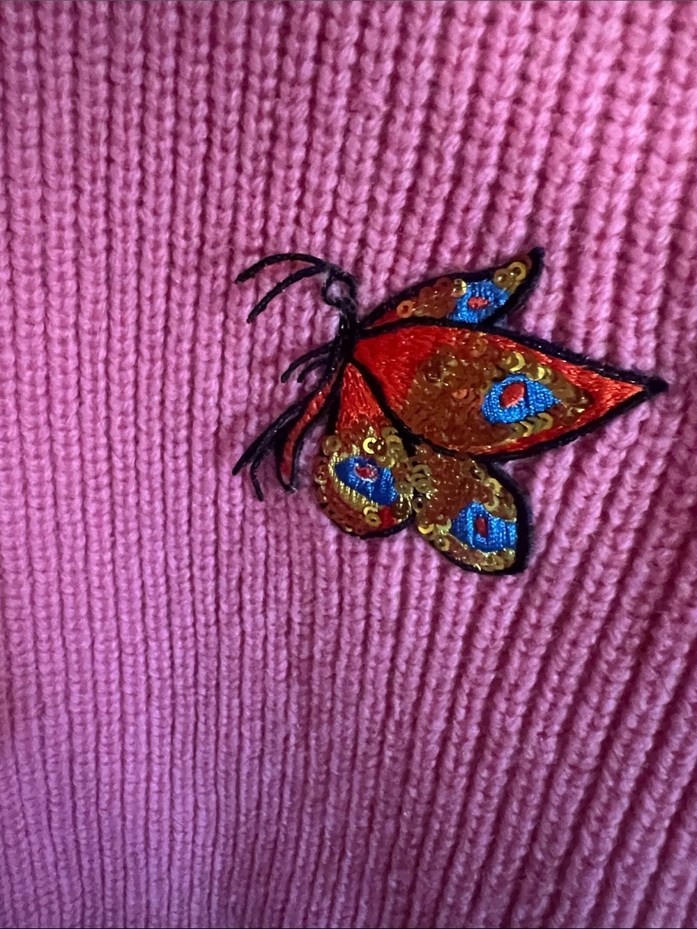 Ed Hardy Pink and Aqua Striped Knit Cardigan - Picture 9 of 13